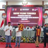 Tetapkan Nomor Urut Pilkada Mojokerto 2024, Ikfina 01 Gus Barra 02