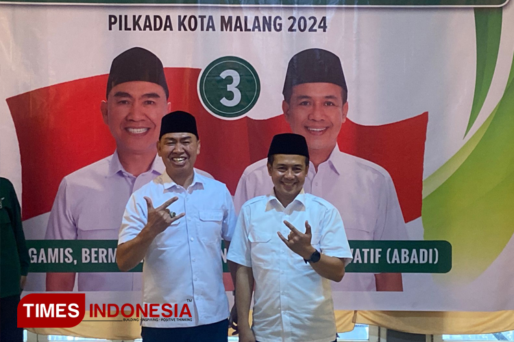 Launching Paslon ABADI di Pilkada Kota Malang, Salam Metal dan Koalisi Rakyat Jadi Jargon Utama