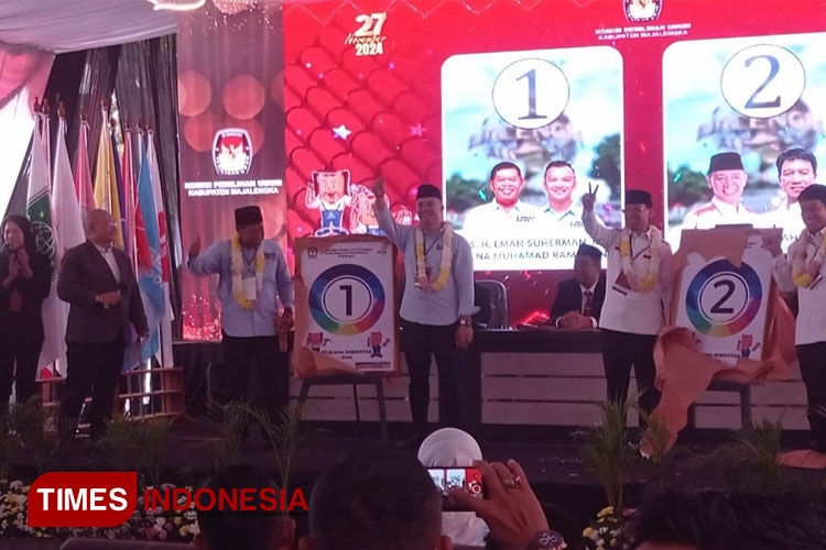 KPU Majalengka Undi Nomor Urut Dua Paslon Pilkada 2024, Ini Hasilnya