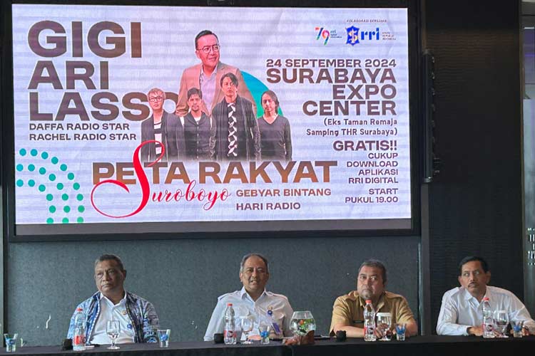 Hari Radio, RRI Gandeng Pemkot Gelar Pesta Rakyat Suroboyo Hadirkan Gigi dan Ari Lasso 