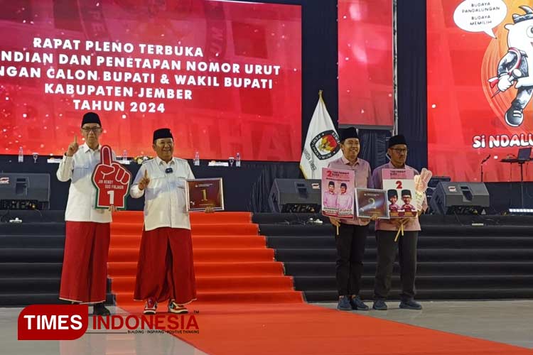 Nomor Urut Paslon Bupati-Wabup Jember: Hendy-Firjaun 01, Fawaid-Djoko 02