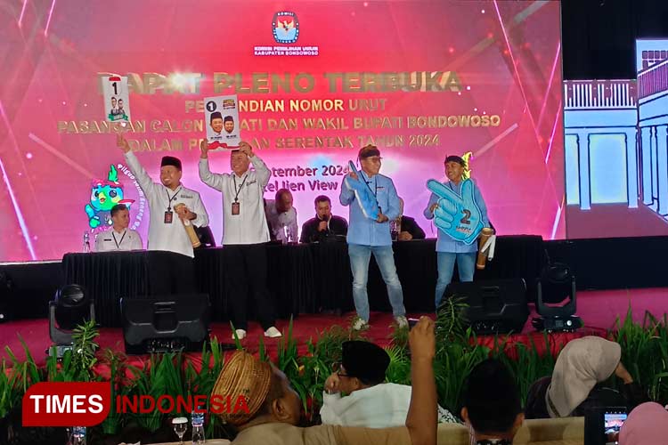 Pengundian Nomor Urut Calon Bupati Bondowoso, Ini Pesan Kedua Paslon