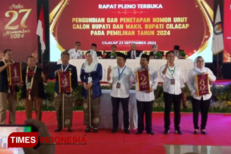 Empat Paslon Bupati dan Wakil Bupati Cilacap Resmi Dapat Nomor Urut