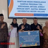 Departemen Sastra UM - LPPNPI Serahkan Mesin Pengolahan Sampah untuk Warga Desa Tunjungtirto