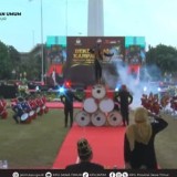 Momen Spesial Khofifah Memberi Hormat Marching Band Warnai Deklarasi Kampanye Damai Pilgub Jatim