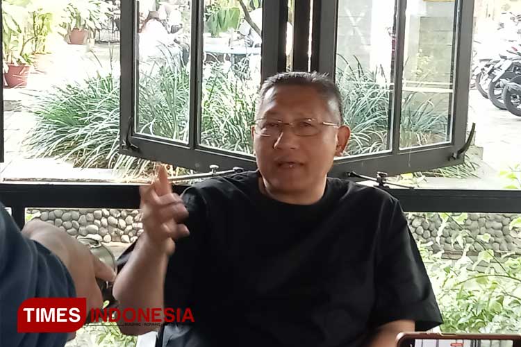 Ketua Umum PKN, Anas Urbaningrum saat ditemui di UB Malang. (Foto: Rizky Kurniawan Pratama/TIMES Indonesia)