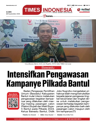 Edisi Kamis, 26 September 2024: E-Koran, Bacaan Positif Masyarakat 5.0