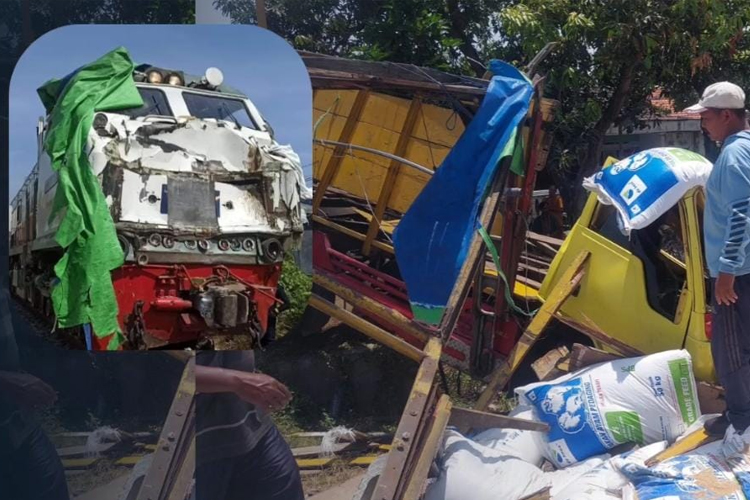 Hantam Truk, KA Pandalungan Ringsek di Jalur Probolinggo