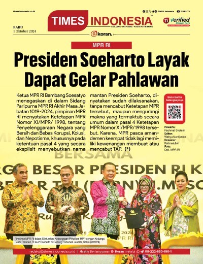 Edisi Rabu, 2 Oktober 2024: E-Koran, Bacaan Positif Masyarakat 5.0