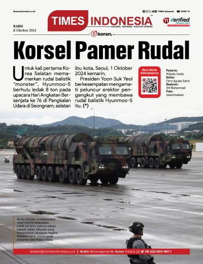 Edisi Rabu, 2 Oktober 2024: E-Koran, Bacaan Positif Masyarakat 5.0