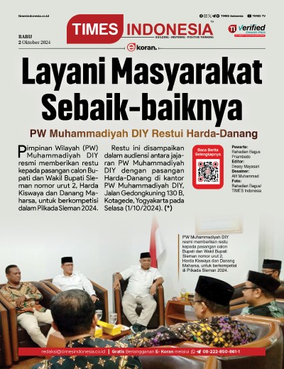 Edisi Rabu, 2 Oktober 2024: E-Koran, Bacaan Positif Masyarakat 5.0