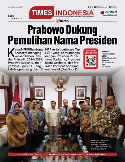 Edisi Rabu, 2 Oktober 2024: E-Koran, Bacaan Positif Masyarakat 5.0