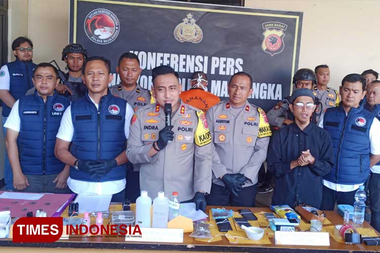 Gerebek Rumah Kos, Polres Majalengka Tangkap Dua Terduga Produsen Narkoba