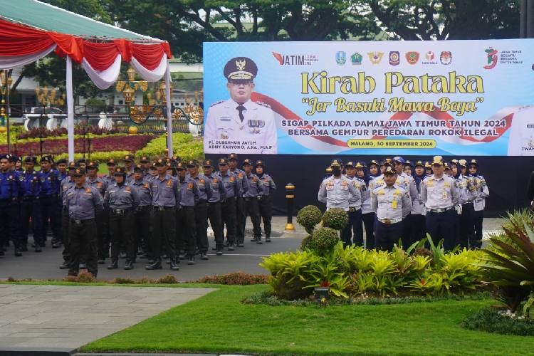 Kirab Pataka Jer Basuki Mawa Beya Tiba di Kota Malang, Usung Semangat Perangi Rokok Ilegal