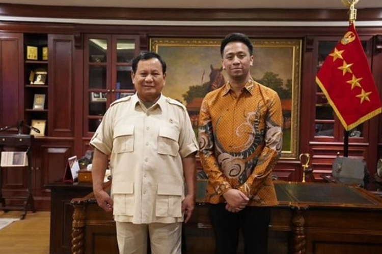 Instagram Gerindra DIY Unggah Foto Mas Marrel dengan Prabowo, Bikin Netizen Penasaran