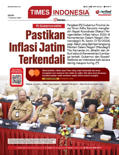 Edisi Senin, 7 Oktober 2024: E-Koran, Bacaan Positif Masyarakat 5.0