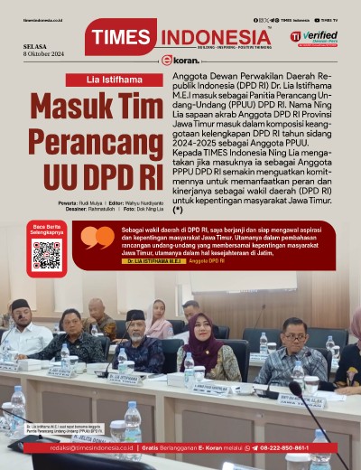 	Edisi Selasa, 8 Oktober 2024: E-Koran, Bacaan Positif Masyarakat 5.0