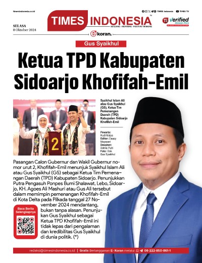 	Edisi Selasa, 8 Oktober 2024: E-Koran, Bacaan Positif Masyarakat 5.0