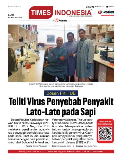 Edisi Rabu, 9 Oktober 2024: E-Koran, Bacaan Positif Masyarakat 5.0