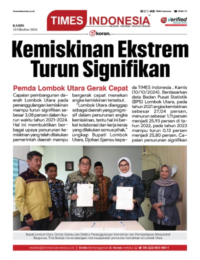 	Edisi Kamis, 10 Oktober 2024: E-Koran, Bacaan Positif Masyarakat 5.0