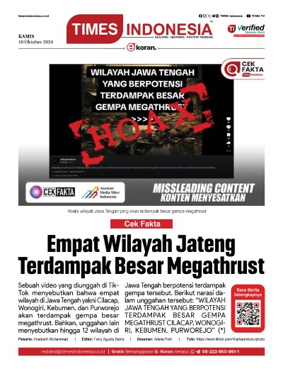 	Edisi Kamis, 10 Oktober 2024: E-Koran, Bacaan Positif Masyarakat 5.0