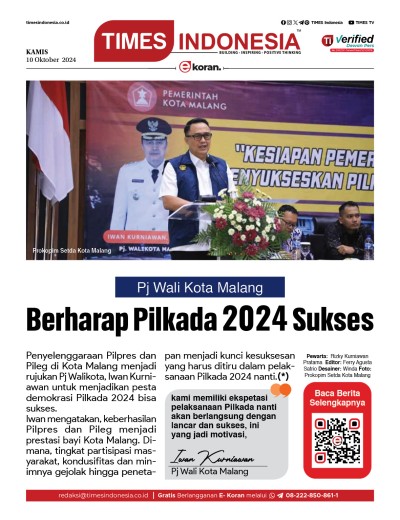 	Edisi Kamis, 10 Oktober 2024: E-Koran, Bacaan Positif Masyarakat 5.0