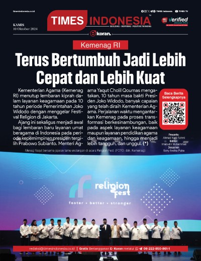 Edisi Kamis, 10 Oktober 2024: E-Koran, Bacaan Positif Masyarakat 5.0