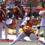 DC Adhipramana Citra Bhayangkara Tampilkan Perjalanan Patih Gajah Mada di Upacara HUT ke-79 Provinsi Jatim 