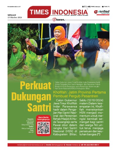 Edisi Minggu, 13 Oktober 2024: E-Koran, Bacaan Positif Masyarakat 5.0