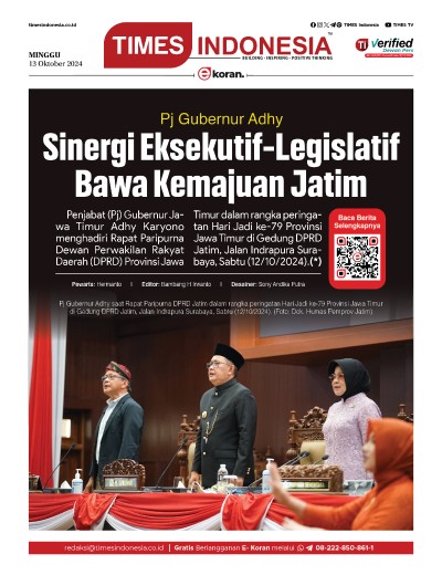 Edisi Minggu, 13 Oktober 2024: E-Koran, Bacaan Positif Masyarakat 5.0