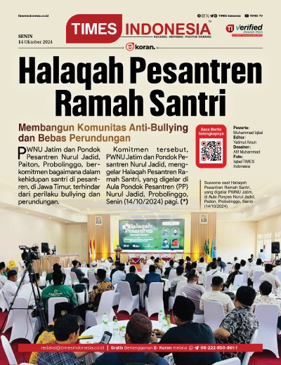 Edisi SENIN, 14 Oktober 2024: E-Koran, Bacaan Positif Masyarakat 5.0