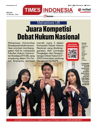 Edisi Selasa, 15 Oktober 2024: E-Koran, Bacaan Positif Masyarakat 5.0