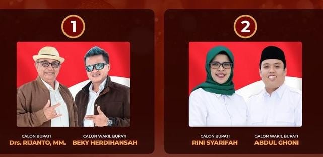 Paslon Pilkada Blitar 2024. (Foto: IG KPU Blitar)