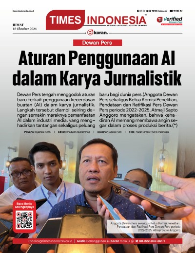 Edisi Jumat, 18 Oktober 2024: E-Koran, Bacaan Positif Masyarakat 5.0