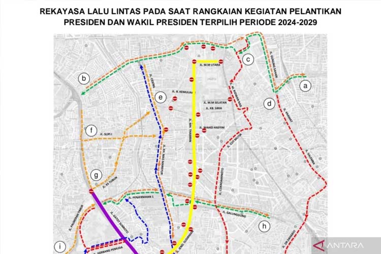 Rekayasa Lalu Lintas DKI Jakarta Pelantikan Prabowo-Gibran, Ini Jalur Alternatifnya