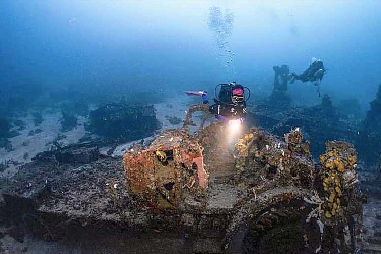 Museum alami perang Dunia II di bawah laut Morotai atau World War II Wreck. (Foto: Sherly Tjoanda For TIMES Indonesia)