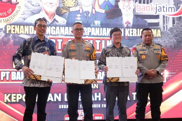 Perkuat Sinergitas, Bank Jatim dan Polda Jatim Teken Perjanjian Kerja Sama