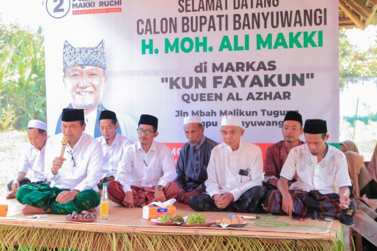 Hari Santri, Cabup Banyuwangi Gus Makki Dapat Pantun Doa Kemenangan dari Santri