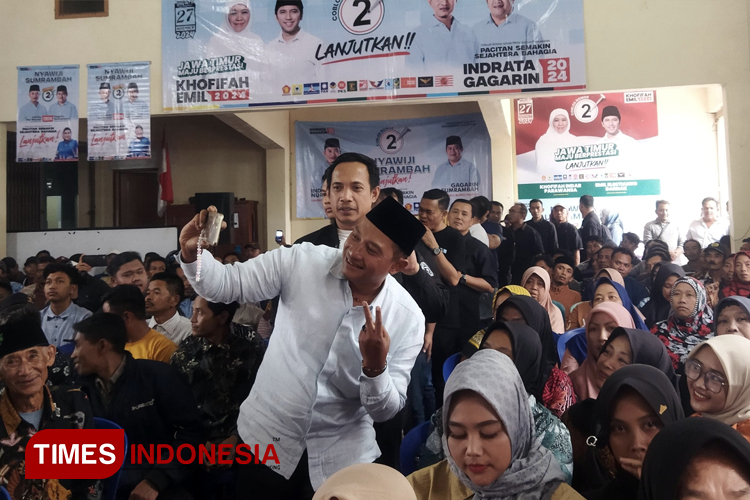 Kampanye Pilkada 2024 di Nawangan Pacitan, Paslon Aji-Gagarin Dapat Restu Presiden Prabowo