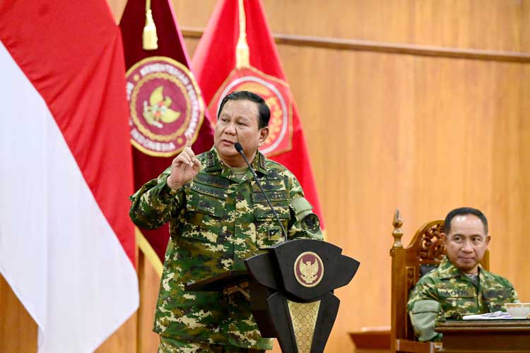 Presiden Prabowo, saat memberikan sambutannya dalam acara makan malam bersama di Akmil. (FOTO: Biro Pers, Media, dan Informasi Sekretariat Presiden for TIMES Indonesia)