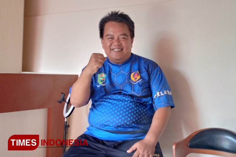 Nurohman Ahong Ketua KONI Banjarnegara (FOTO: Muchlas Hamidi/TIMES Indonesia)
