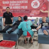 HUT ke-73 Humas Polri, Polres Lamongan Gelar Donor Darah untuk Kesehatan Masyarakat