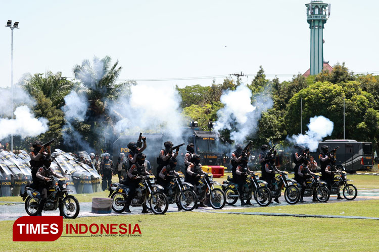 Kakorsabhara Pimpin Apel Pasukan Kesiapan Pengamanan Pilkada 2024 di Jatim