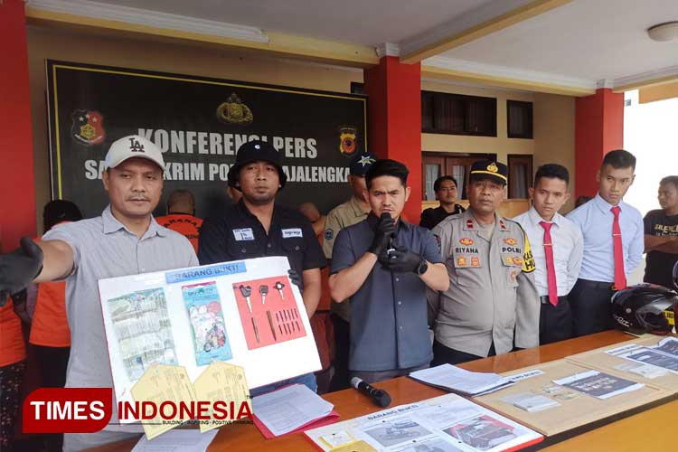 Empat Maling Spesialis Pecah Kaca Mobil Diringkus Polres Majalengka