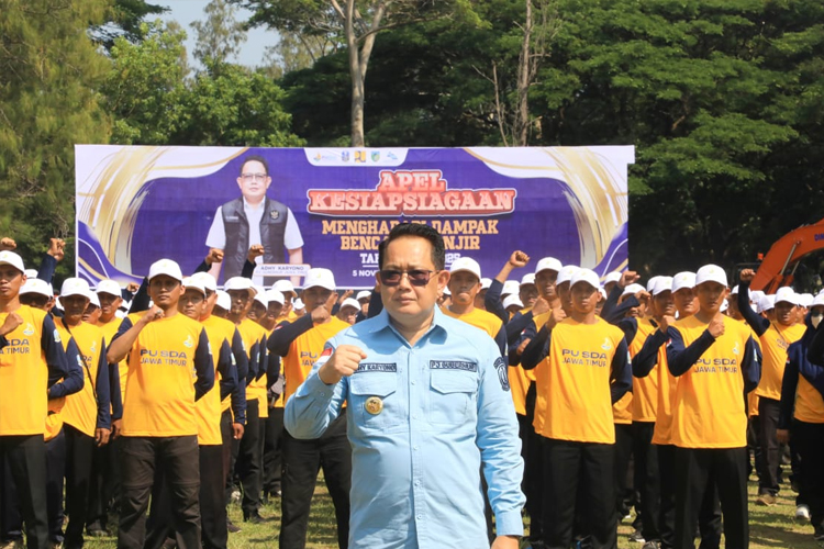 Pimpin Apel Kesiapsiagaan Hadapi Banjir, Pj Gubernur Adhy Optimistis Jatim Siap Tanggulangi Bencana