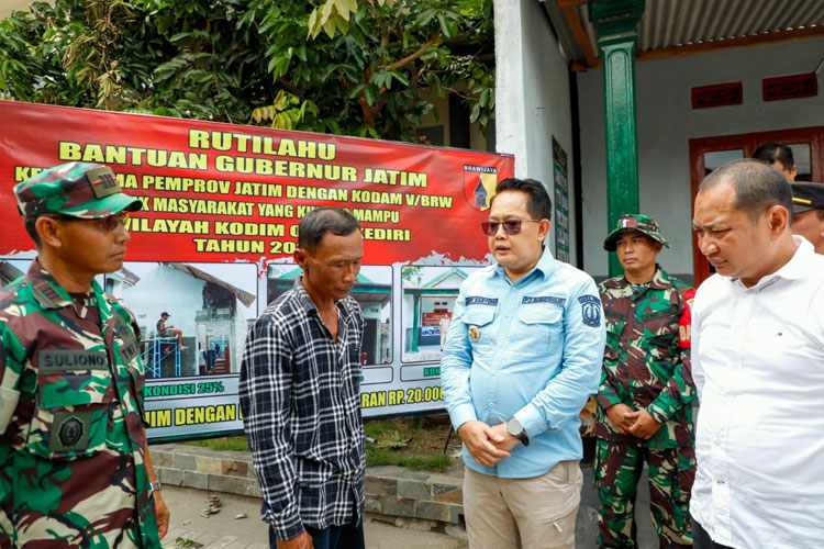 Kolaborasi Kodam V dan Pj Gubernur Jatim Rehabilitasi Rutilahu di Kediri