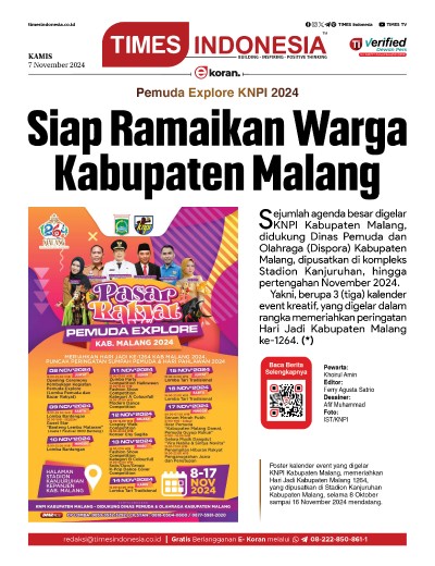 Edisi Kamis, 7 November 2024: E-Koran, Bacaan Positif Masyarakat 5.0