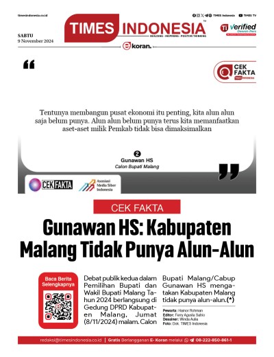 Edisi Sabtu, 9 November 2024: E-Koran, Bacaan Positif Masyarakat 5.0