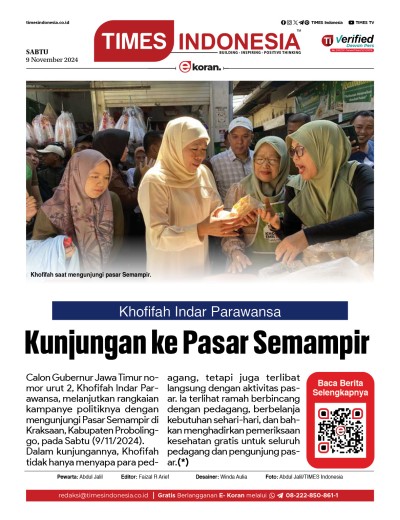 Edisi Sabtu, 9 November 2024: E-Koran, Bacaan Positif Masyarakat 5.0