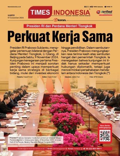 Edisi Sabtu, 9 November 2024: E-Koran, Bacaan Positif Masyarakat 5.0